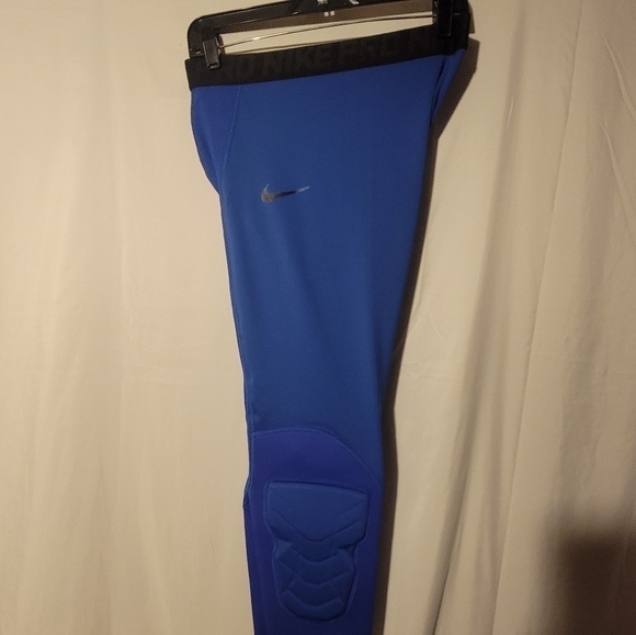 Nike NBA Pro Hyperstrong Padded Tights Pants 3/4 Blue Player Issued Size XL - Picture 5 of 8